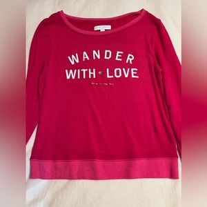 ✌🏼Spiritual Gangster✌🏼Wander With Love Lightweight Sweatshirt Red/Pink Medium